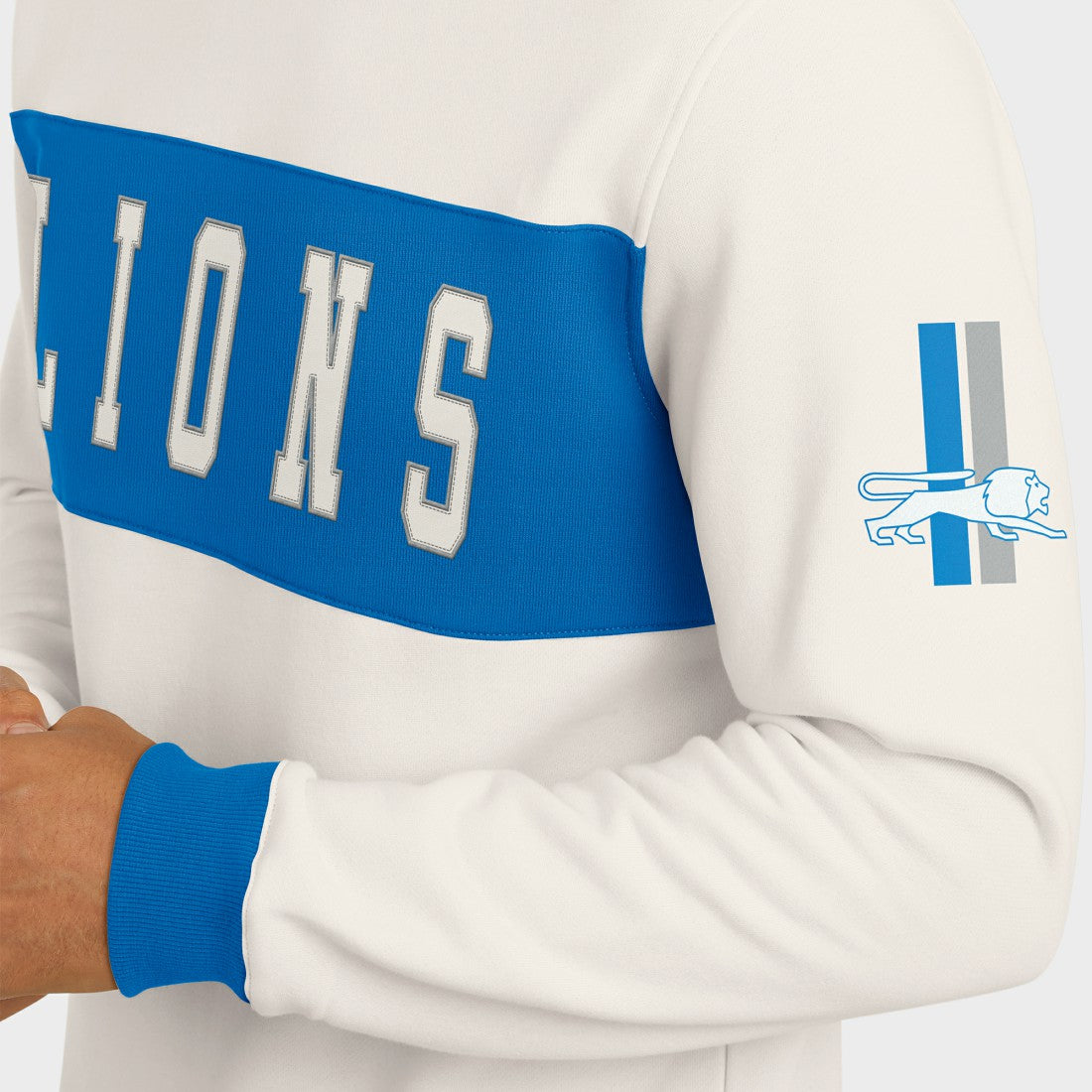 Fanatics Detroit Lions Darius Rucker Collection Colorblock Pullover Sweatshirt Cream