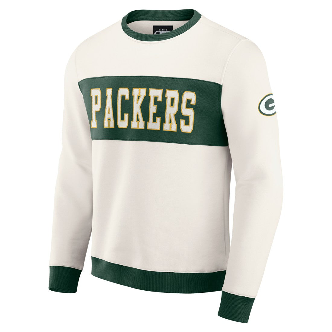 Fanatics Green Bay Packers Darius Rucker Collection Colorblock Pullover Sweatshirt Cream