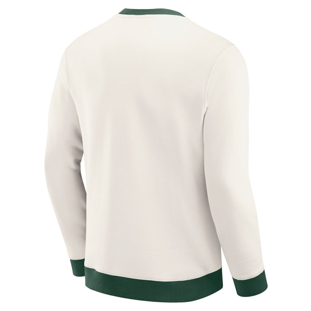 Fanatics Green Bay Packers Darius Rucker Collection Colorblock Pullover Sweatshirt Cream