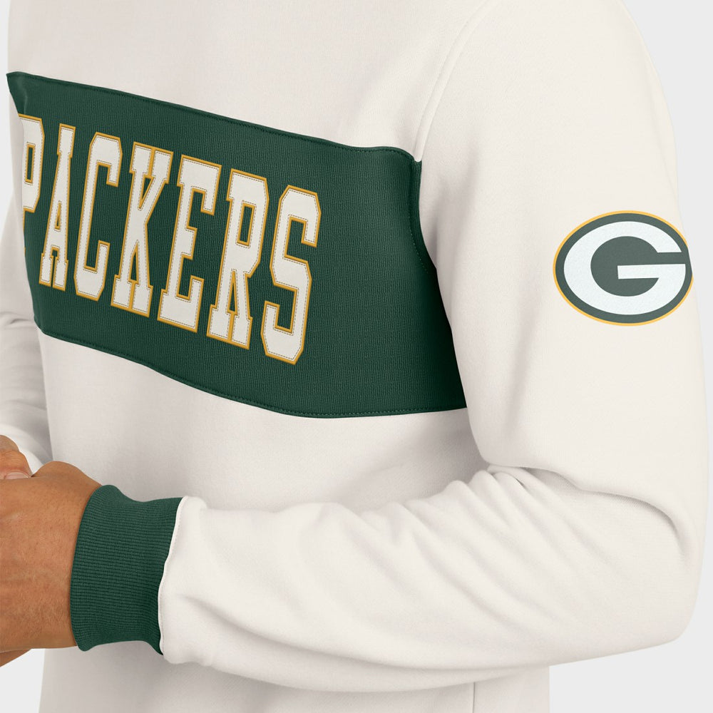 Fanatics Green Bay Packers Darius Rucker Collection Colorblock Pullover Sweatshirt Cream