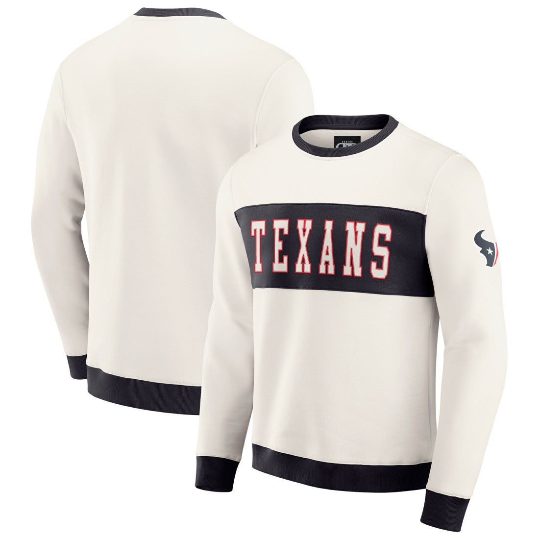 Fanatics Houston Texans Darius Rucker Collection Colorblock Pullover Sweatshirt Cream