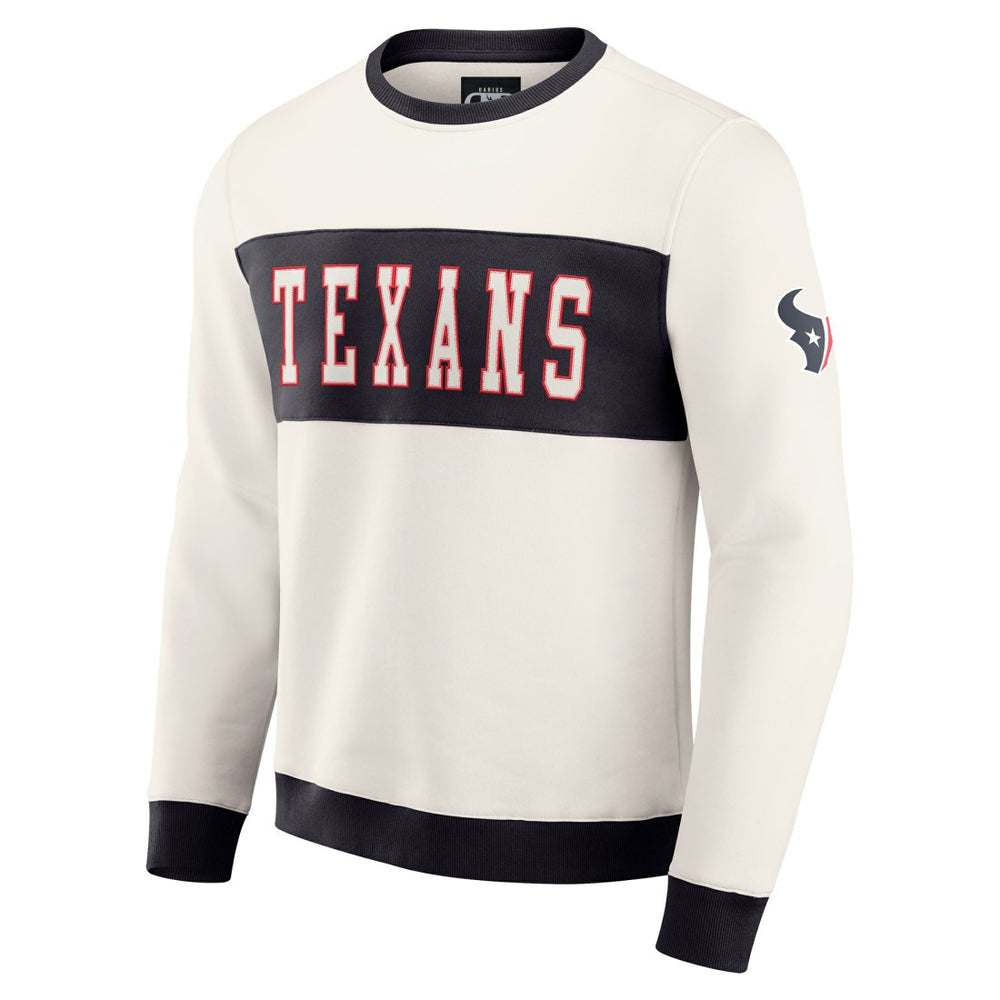 Fanatics Houston Texans Darius Rucker Collection Colorblock Pullover Sweatshirt Cream