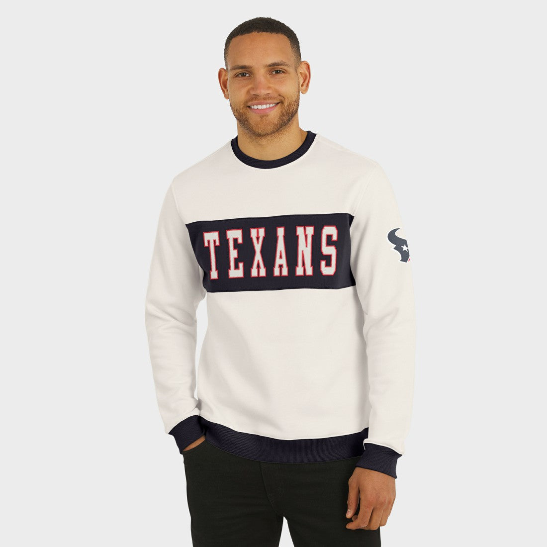 Fanatics Houston Texans Darius Rucker Collection Colorblock Pullover Sweatshirt Cream