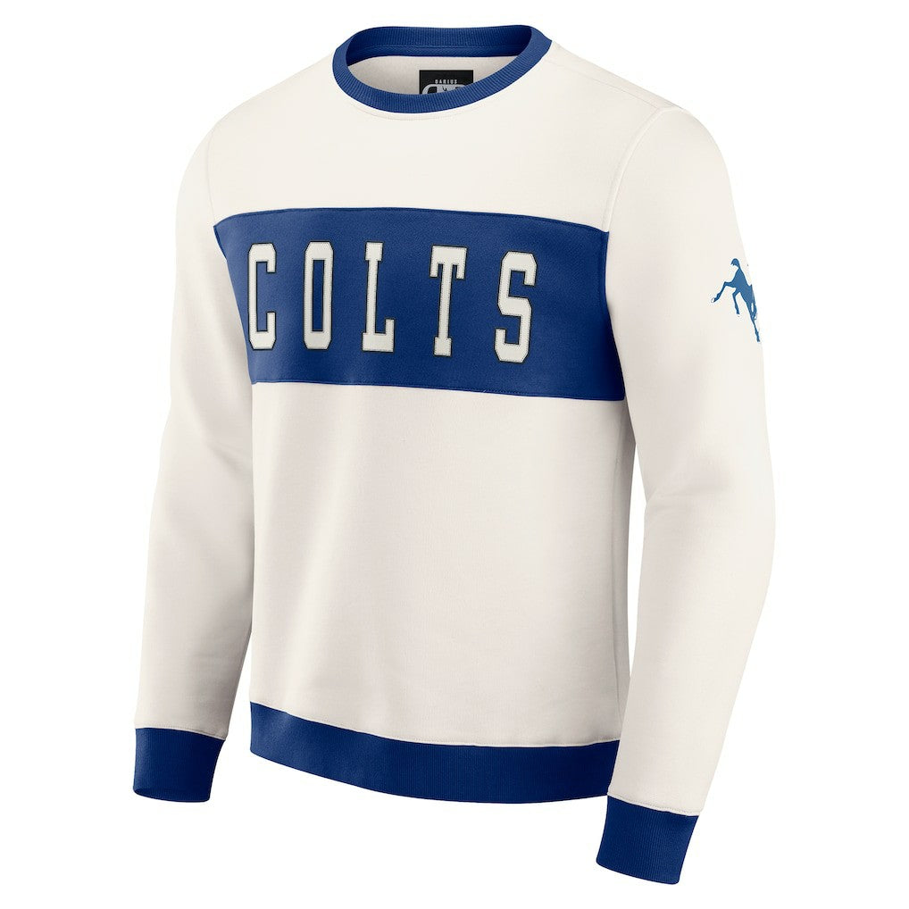 Fanatics Indianapolis Colts Darius Rucker Collection Colorblock Pullover Sweatshirt Cream