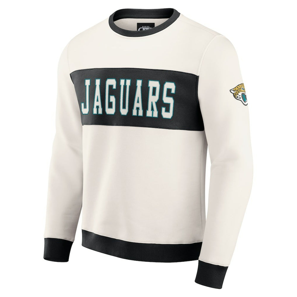 Fanatics Jacksonville Jaguars Darius Rucker Collection Colorblock Pullover Sweatshirt Cream