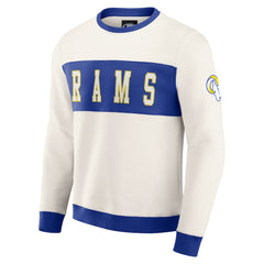Fanatics Los Angeles Rams Darius Rucker Collection Colorblock Pullover Sweatshirt Cream