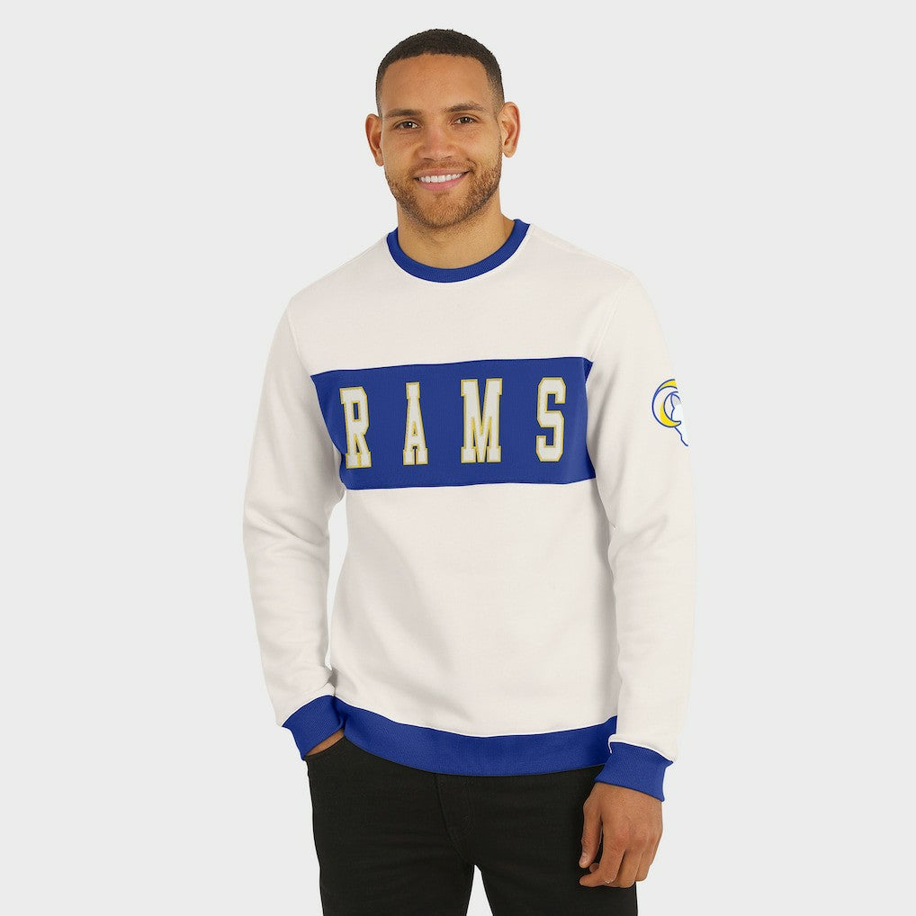 Fanatics Los Angeles Rams Darius Rucker Collection Colorblock Pullover Sweatshirt Cream