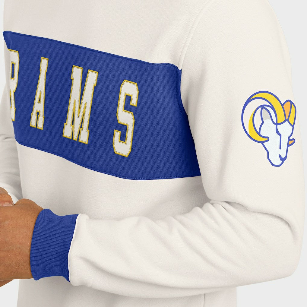 Fanatics Los Angeles Rams Darius Rucker Collection Colorblock Pullover Sweatshirt Cream