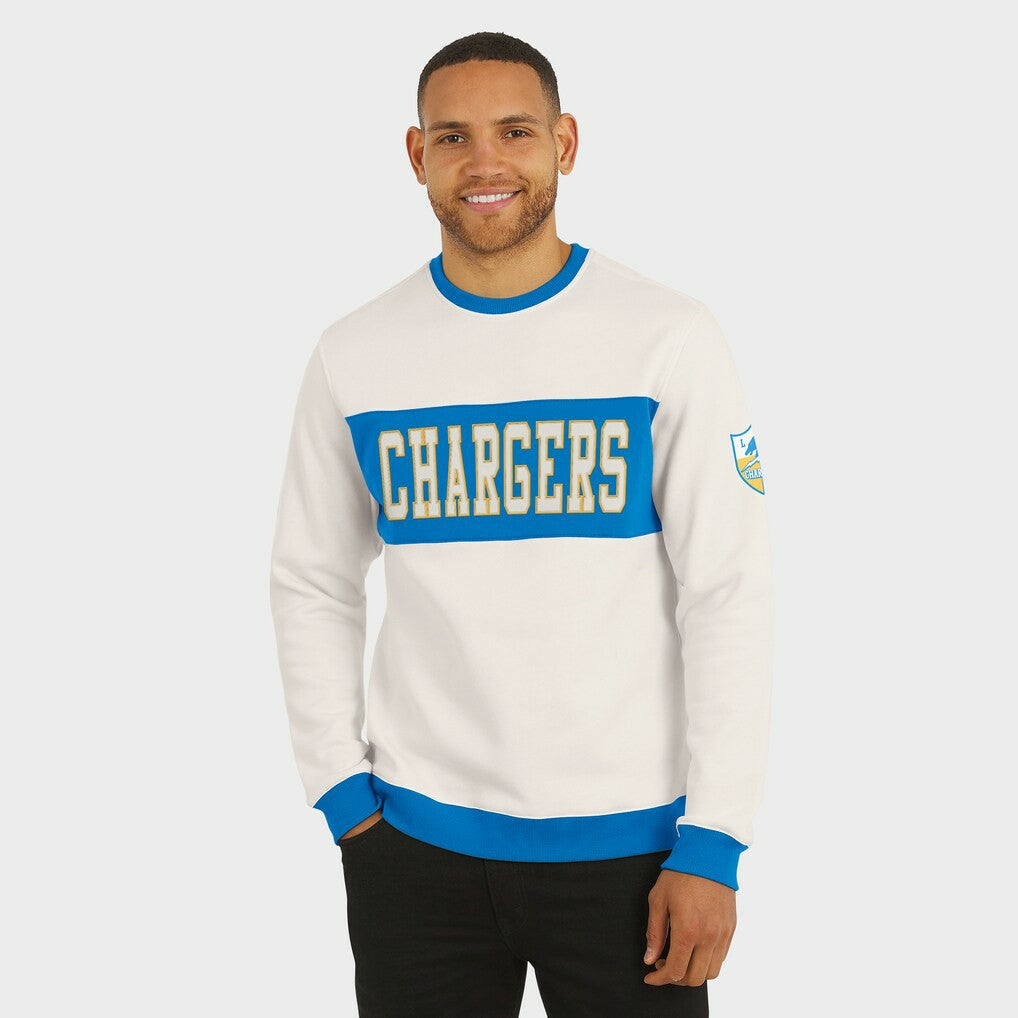 Fanatics Los Angeles Chargers Darius Rucker Collection Colorblock Pullover Sweatshirt Cream