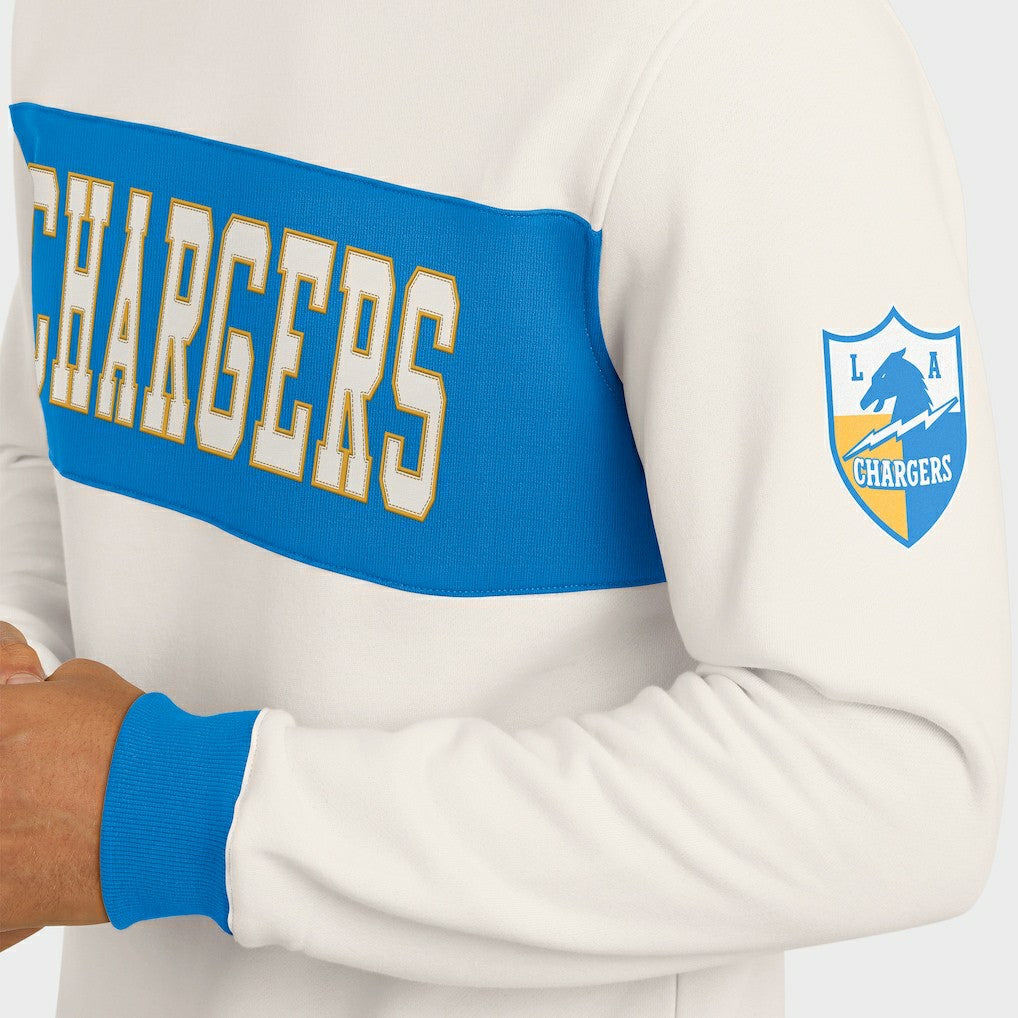 Fanatics Los Angeles Chargers Darius Rucker Collection Colorblock Pullover Sweatshirt Cream