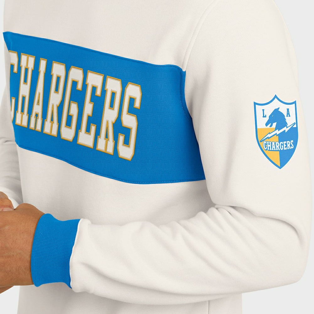 Fanatics Los Angeles Chargers Darius Rucker Collection Colorblock Pullover Sweatshirt Cream