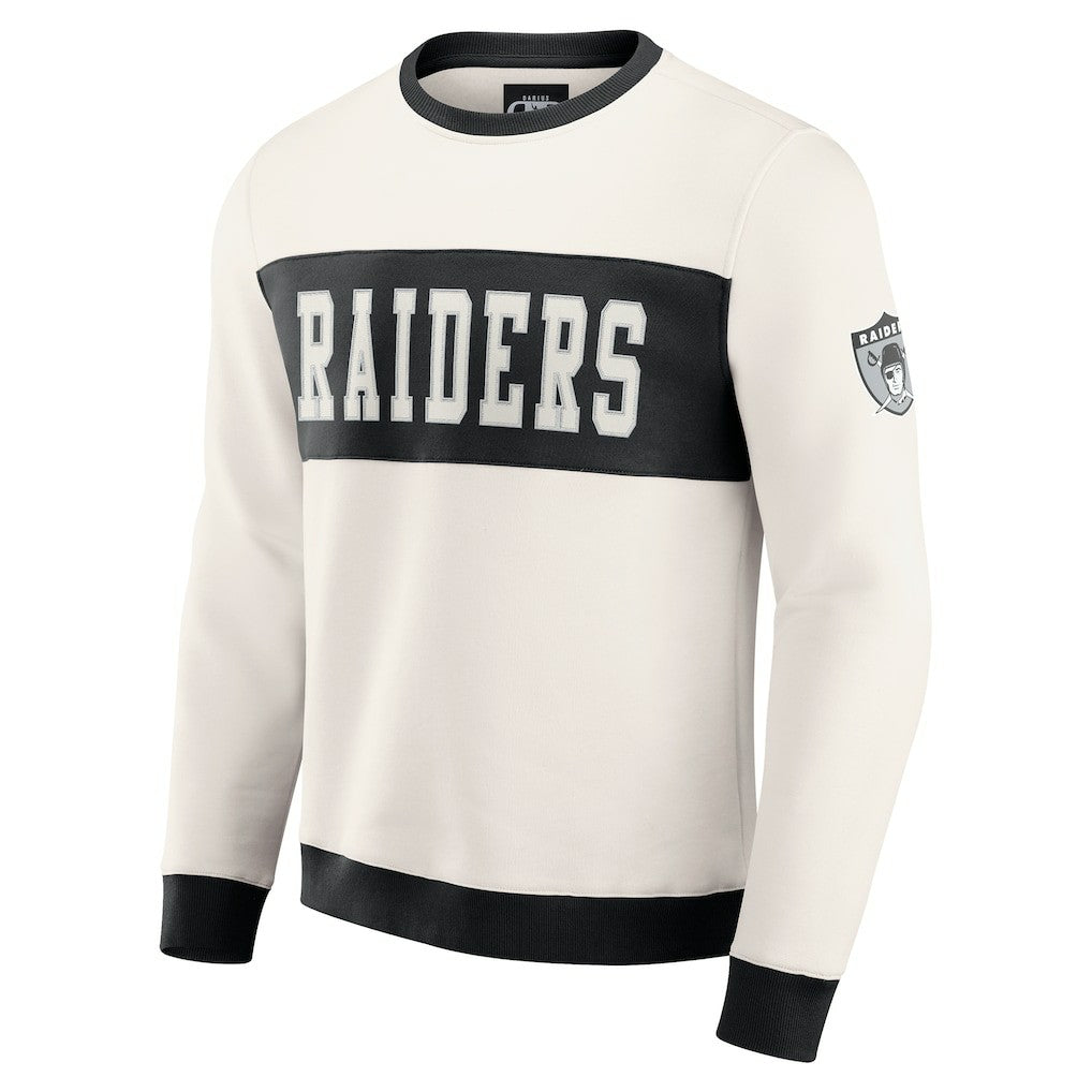 Fanatics Las Vegas Raiders Darius Rucker Collection Colorblock Pullover Sweatshirt Cream