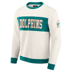 Fanatics Miami Dolphins Darius Rucker Collection Colorblock Pullover Sweatshirt Cream
