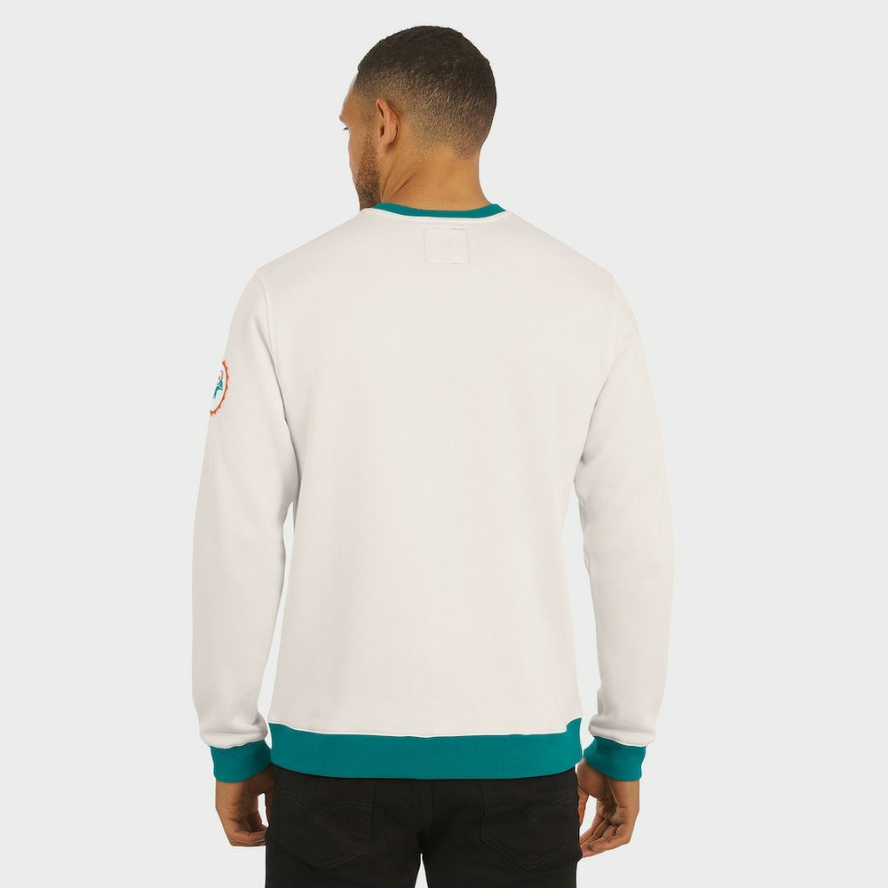 Fanatics Miami Dolphins Darius Rucker Collection Colorblock Pullover Sweatshirt Cream