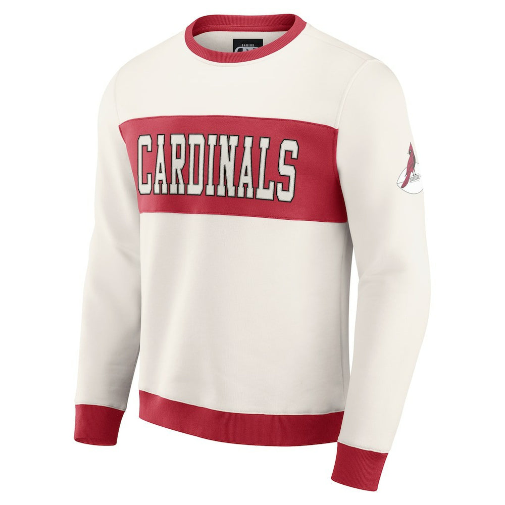 Fanatics Arizona Cardinals Darius Rucker Collection Colorblock Pullover Sweatshirt Cream