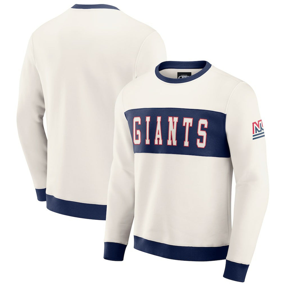 Fanatics New York Giants Darius Rucker Collection Colorblock Pullover Sweatshirt Cream