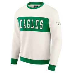 Fanatics Philadelphia Eagles Darius Rucker Collection Colorblock Pullover Sweatshirt Cream