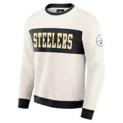 Fanatics Pittsburgh Steelers Darius Rucker Collection Colorblock Pullover Sweatshirt Cream
