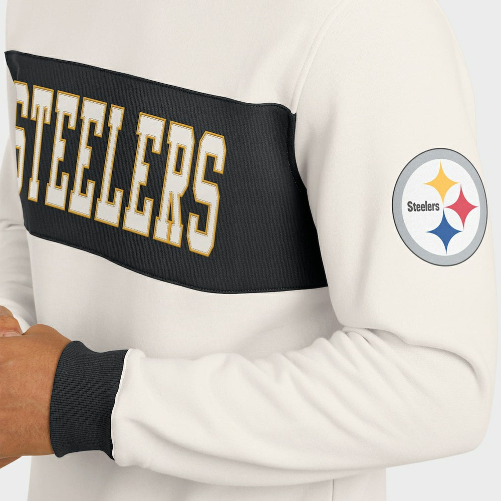 Fanatics Pittsburgh Steelers Darius Rucker Collection Colorblock Pullover Sweatshirt Cream