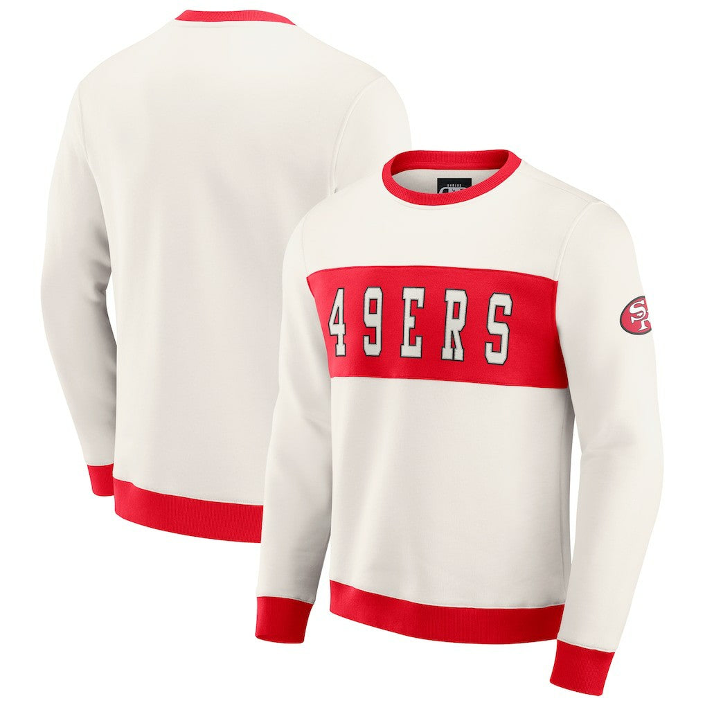 Fanatics San Francisco 49ers Darius Rucker Collection Colorblock Pullover Sweatshirt Cream