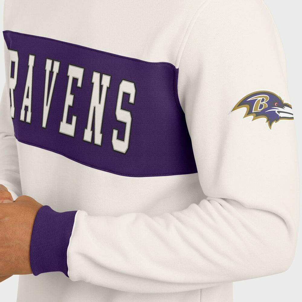 Fanatics Baltimore Ravens Darius Rucker Collection Colorblock Pullover Sweatshirt Cream