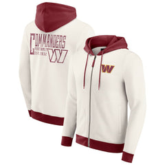 Fanatics Washington Commanders Darius Rucker Collection Distressed Graphics Full-Zip Hoodie Cream