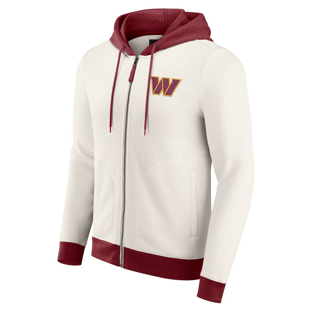 Fanatics Washington Commanders Darius Rucker Collection Distressed Graphics Full-Zip Hoodie Cream