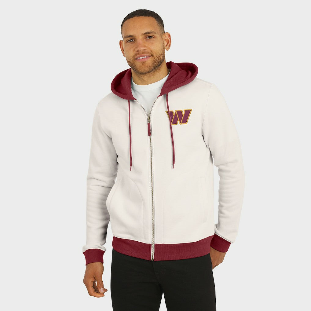 Fanatics Washington Commanders Darius Rucker Collection Distressed Graphics Full-Zip Hoodie Cream