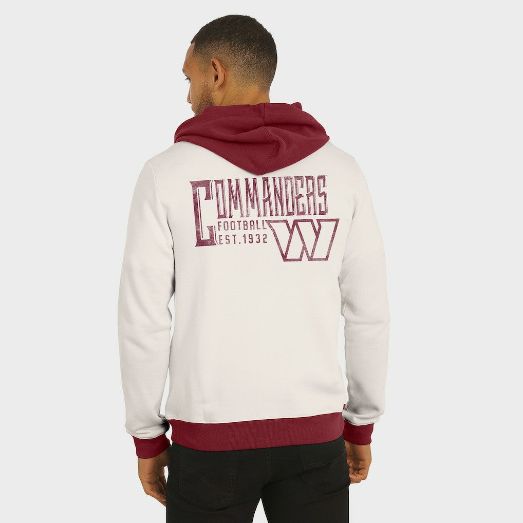 Fanatics Washington Commanders Darius Rucker Collection Distressed Graphics Full-Zip Hoodie Cream