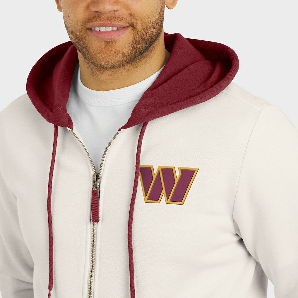 Fanatics Washington Commanders Darius Rucker Collection Distressed Graphics Full-Zip Hoodie Cream