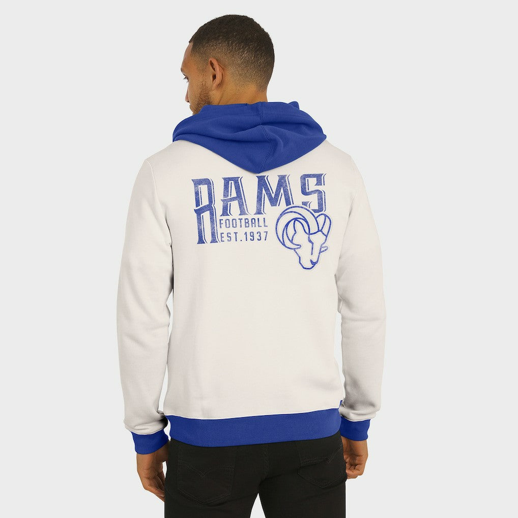 Fanatics Los Angeles Rams Darius Rucker Collection Distressed Graphics Full-Zip Hoodie Cream