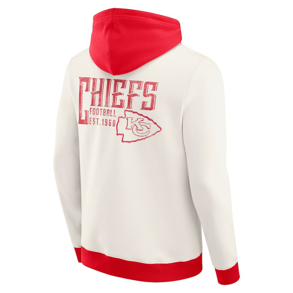Fanatics Kansas City Chiefs Darius Rucker Collection Distressed Graphics Full-Zip Hoodie Cream