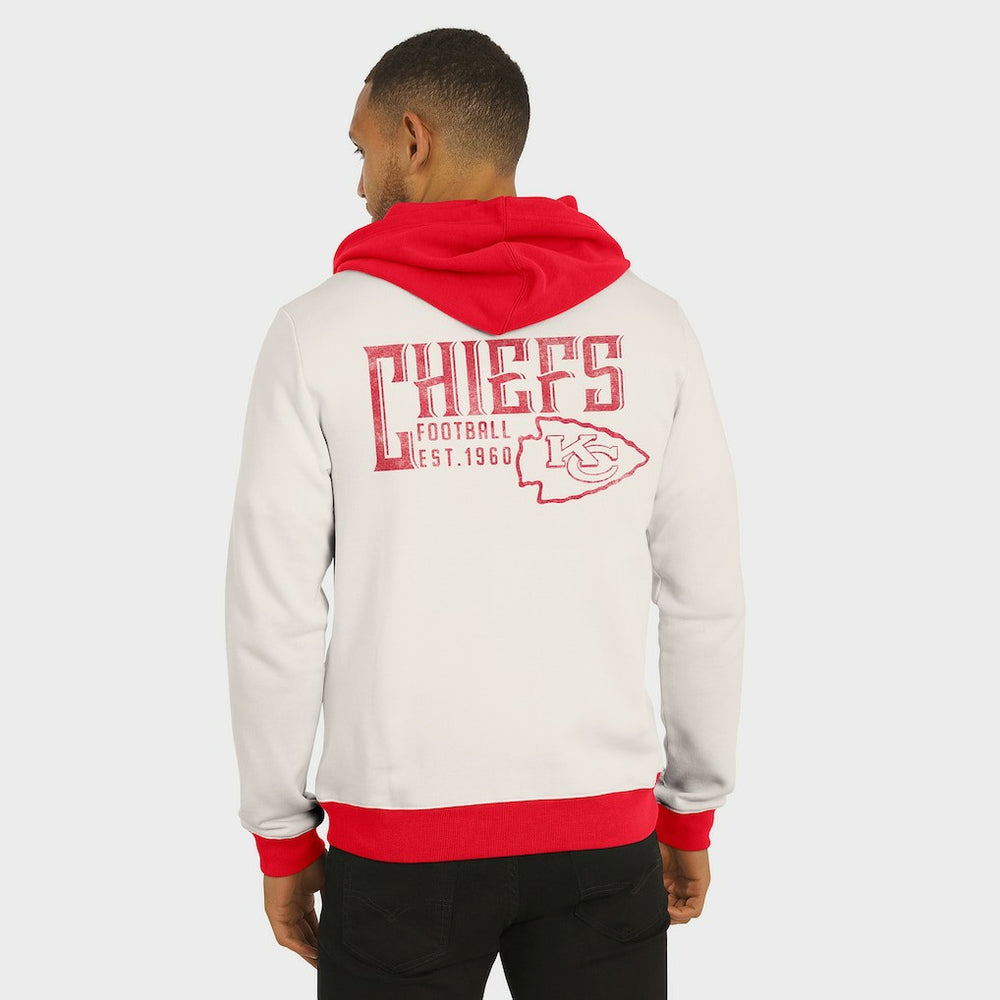 Fanatics Kansas City Chiefs Darius Rucker Collection Distressed Graphics Full-Zip Hoodie Cream