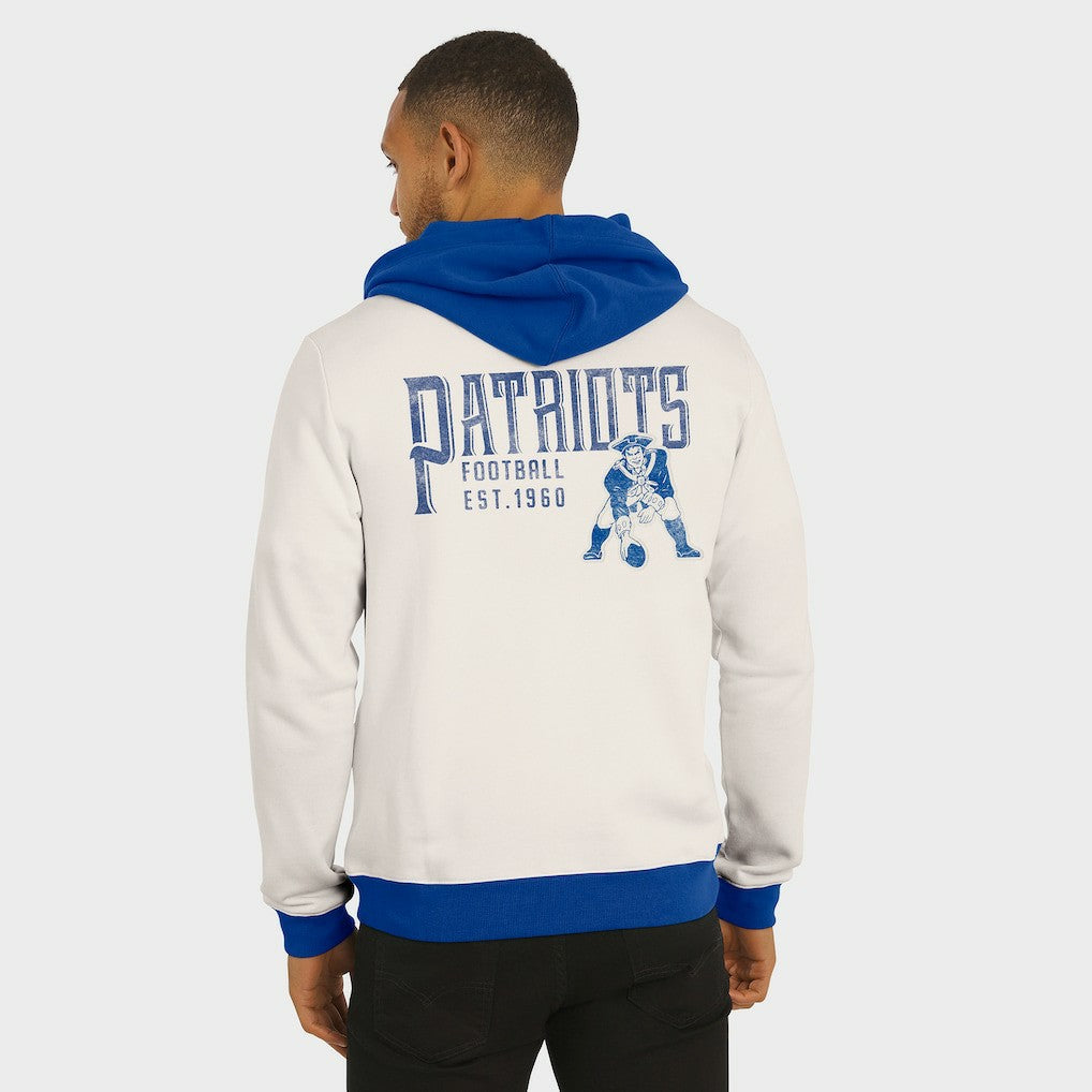 Fanatics New England Patriots Darius Rucker Collection Distressed Graphics Full-Zip Hoodie Cream