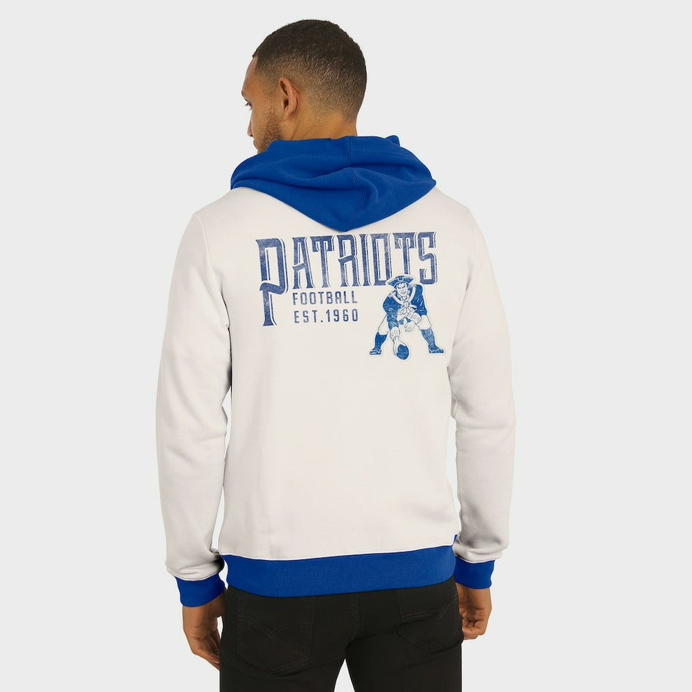 Fanatics New England Patriots Darius Rucker Collection Distressed Graphics Full-Zip Hoodie Cream
