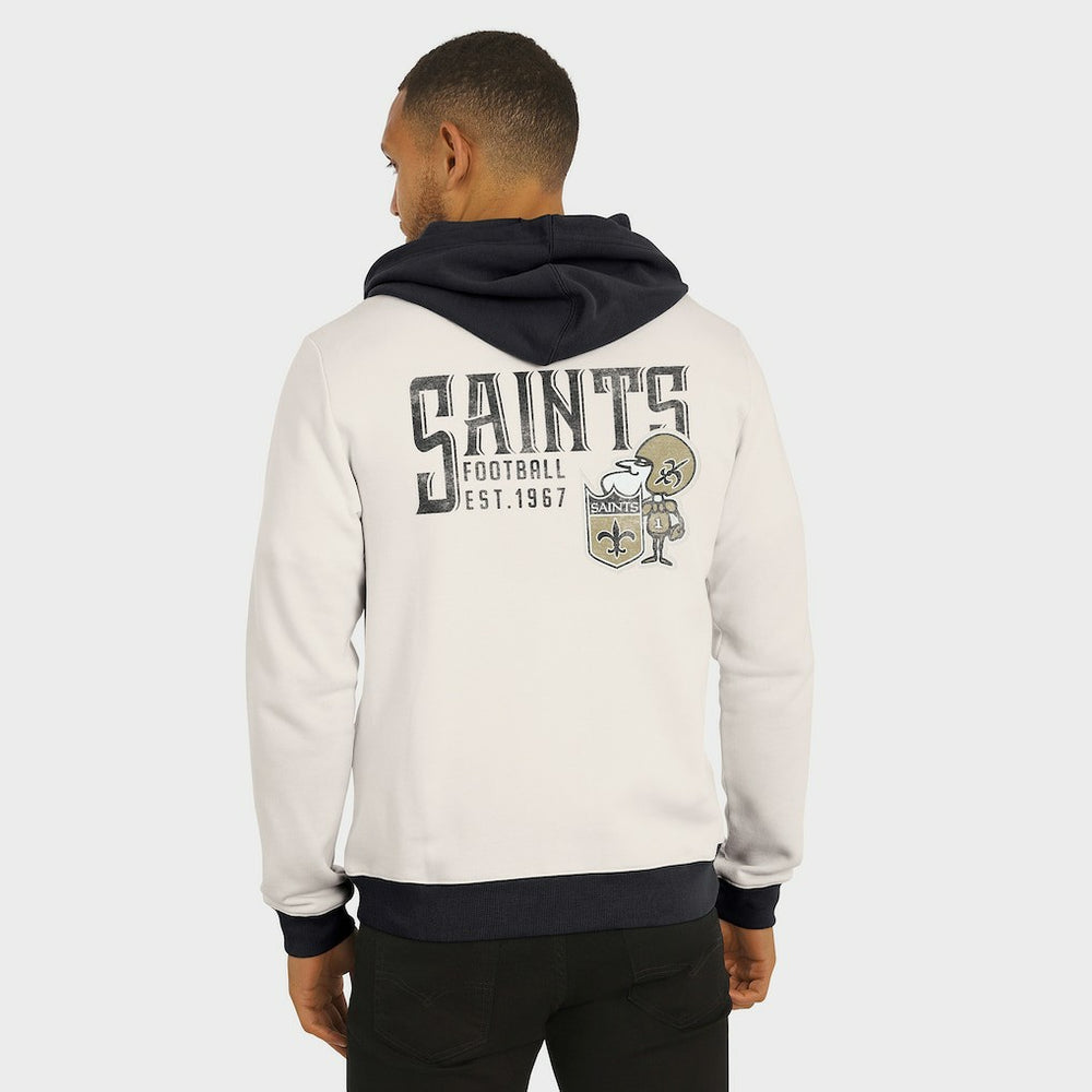 Fanatics New Orleans Saints Darius Rucker Collection Distressed Graphics Full-Zip Hoodie Cream