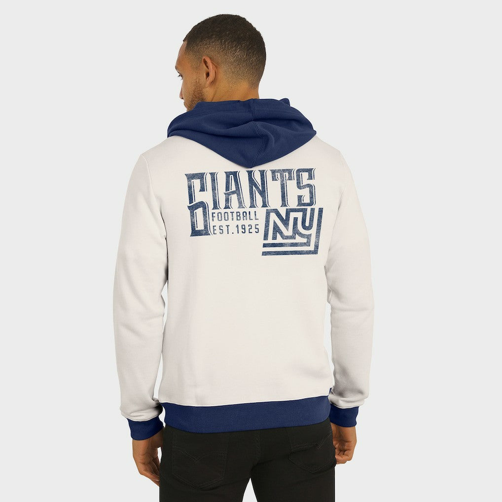 Fanatics New York Giants Darius Rucker Collection Distressed Graphics Full-Zip Hoodie Cream