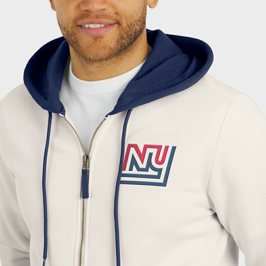 Fanatics New York Giants Darius Rucker Collection Distressed Graphics Full-Zip Hoodie Cream