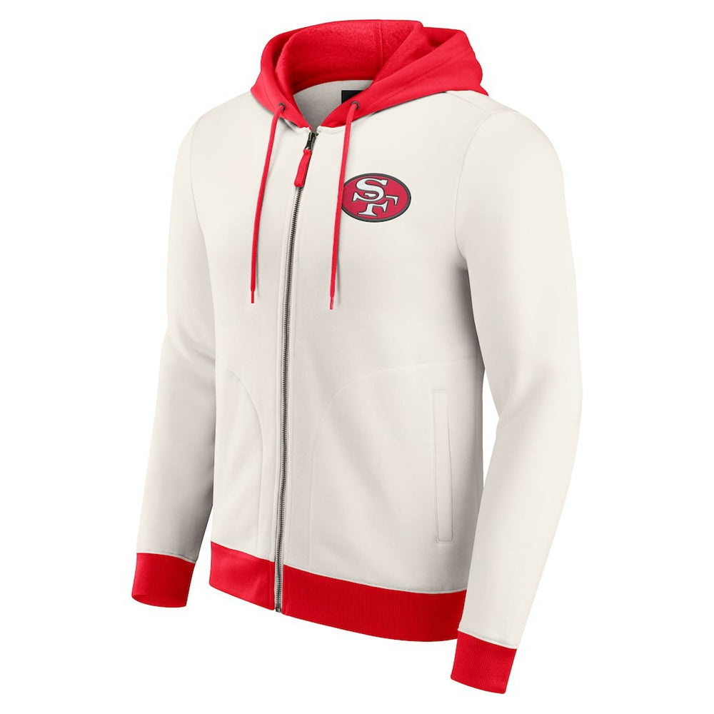 Fanatics San Francisco 49ers Darius Rucker Collection Distressed Graphics Full-Zip Hoodie Cream