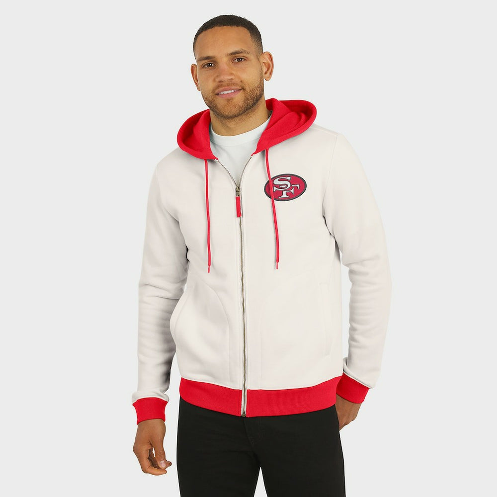 Fanatics San Francisco 49ers Darius Rucker Collection Distressed Graphics Full-Zip Hoodie Cream