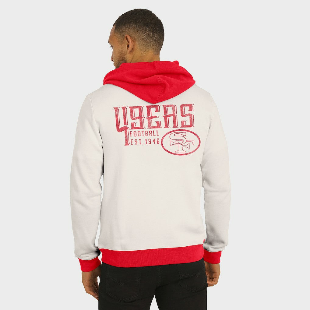 Fanatics San Francisco 49ers Darius Rucker Collection Distressed Graphics Full-Zip Hoodie Cream