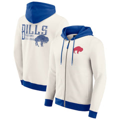 Fanatics Buffalo Bills Darius Rucker Collection Distressed Graphics Full-Zip Hoodie Cream
