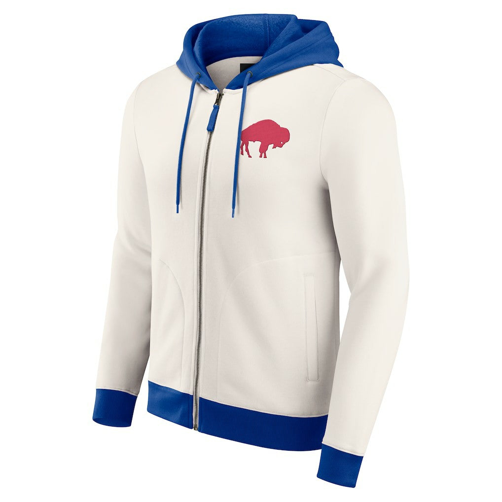 Fanatics Buffalo Bills Darius Rucker Collection Distressed Graphics Full-Zip Hoodie Cream