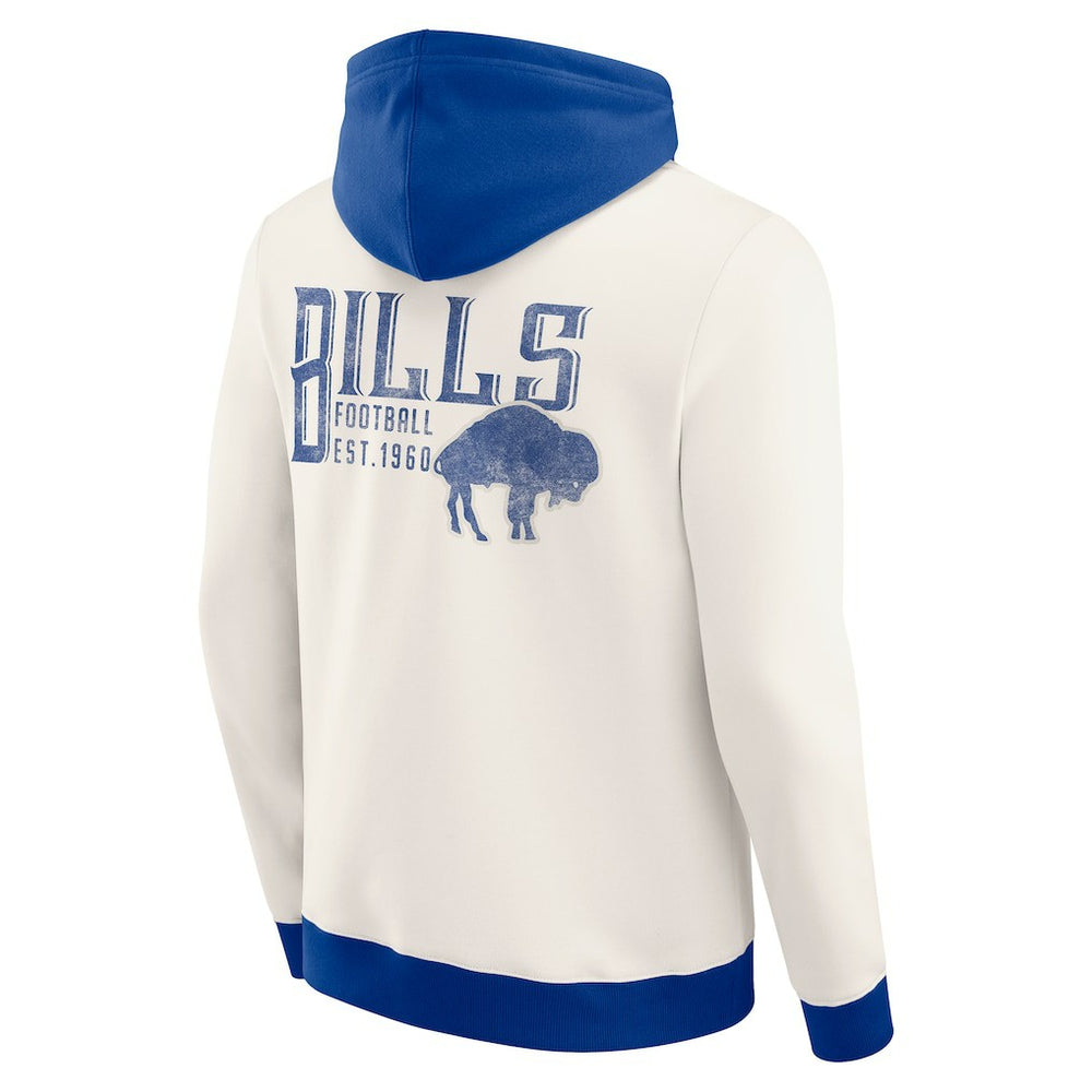 Fanatics Buffalo Bills Darius Rucker Collection Distressed Graphics Full-Zip Hoodie Cream