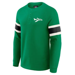 Fanatics New York Jets Darius Rucker Collection Waffle-Knit Raglan Long Sleeve Henley T-Shirt Kelly Green