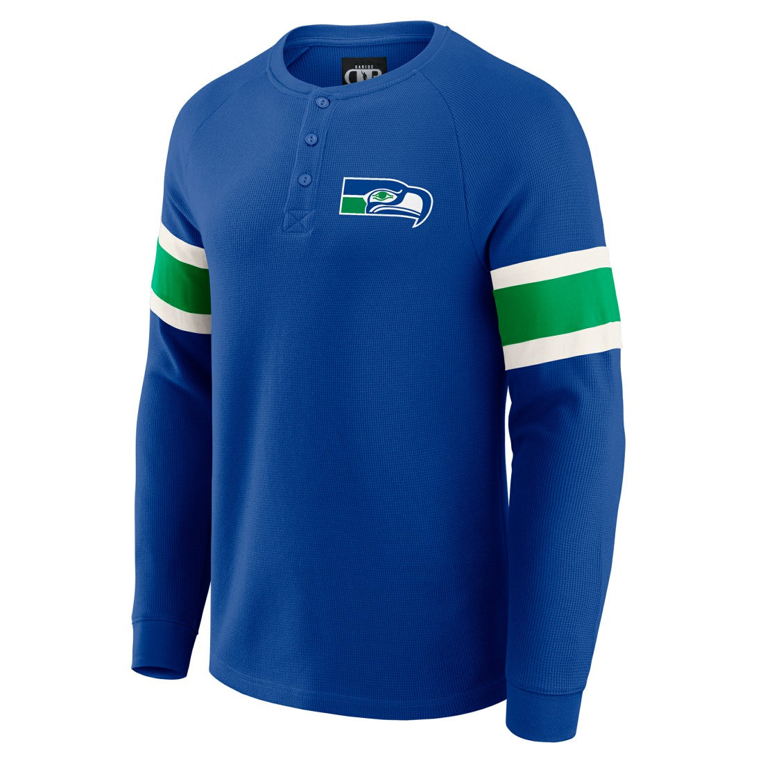 Fanatics Seattle Seahawks Darius Rucker Collection Waffle-Knit Raglan Long Sleeve Henley T-Shirt College Navy