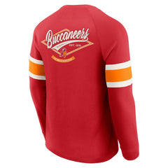 Fanatics Tampa Bay Buccaneers Darius Rucker Collection Waffle-Knit Raglan Long Sleeve Henley T-Shirt Red