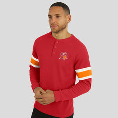 Fanatics Tampa Bay Buccaneers Darius Rucker Collection Waffle-Knit Raglan Long Sleeve Henley T-Shirt Red