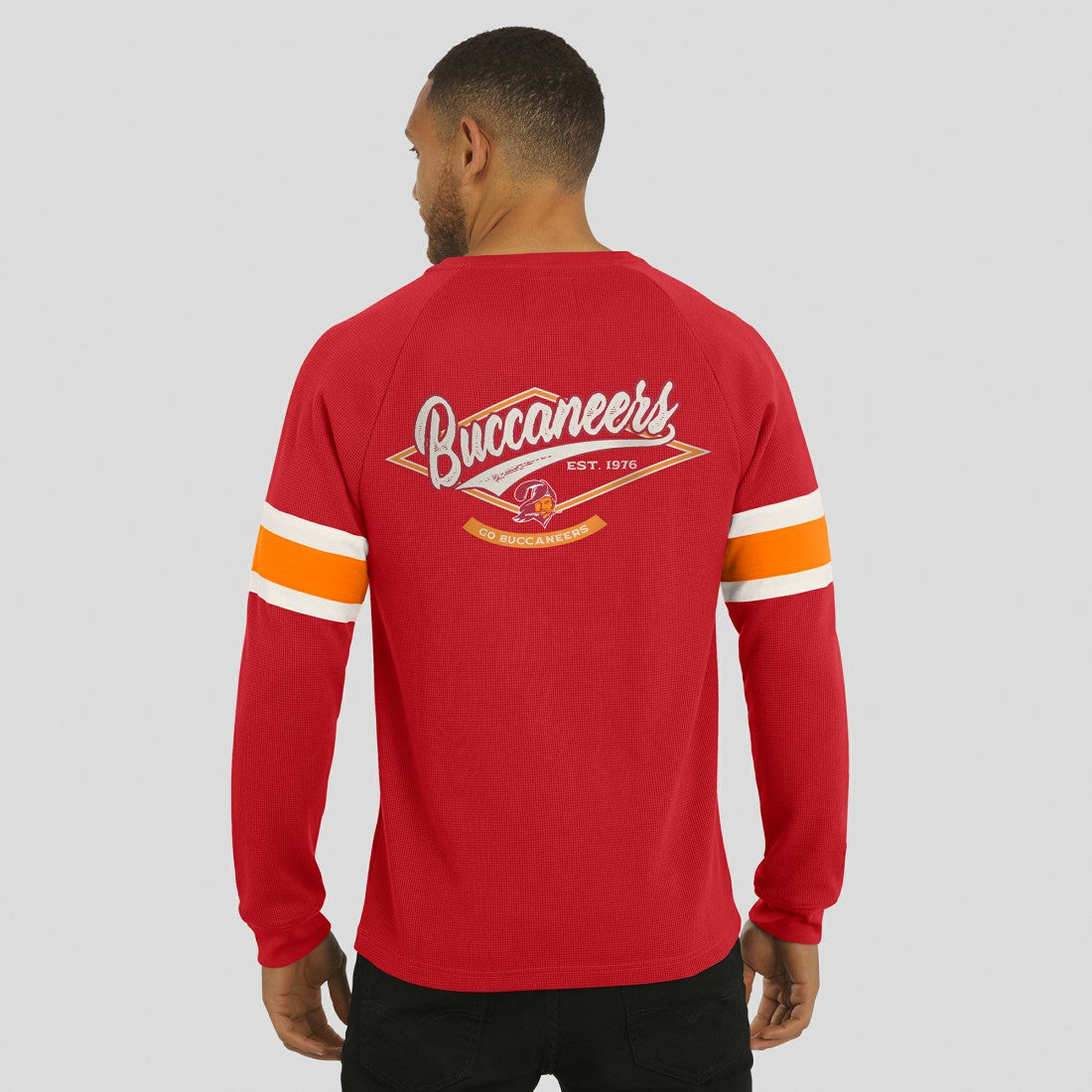 Fanatics Tampa Bay Buccaneers Darius Rucker Collection Waffle-Knit Raglan Long Sleeve Henley T-Shirt Red