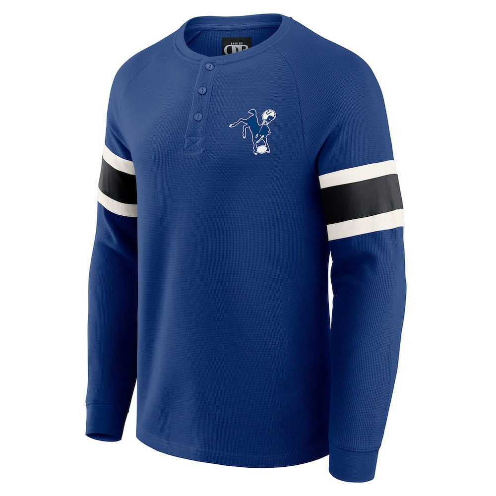 Fanatics Indianapolis Colts Darius Rucker Collection Waffle-Knit Raglan Long Sleeve Henley T-Shirt Royal